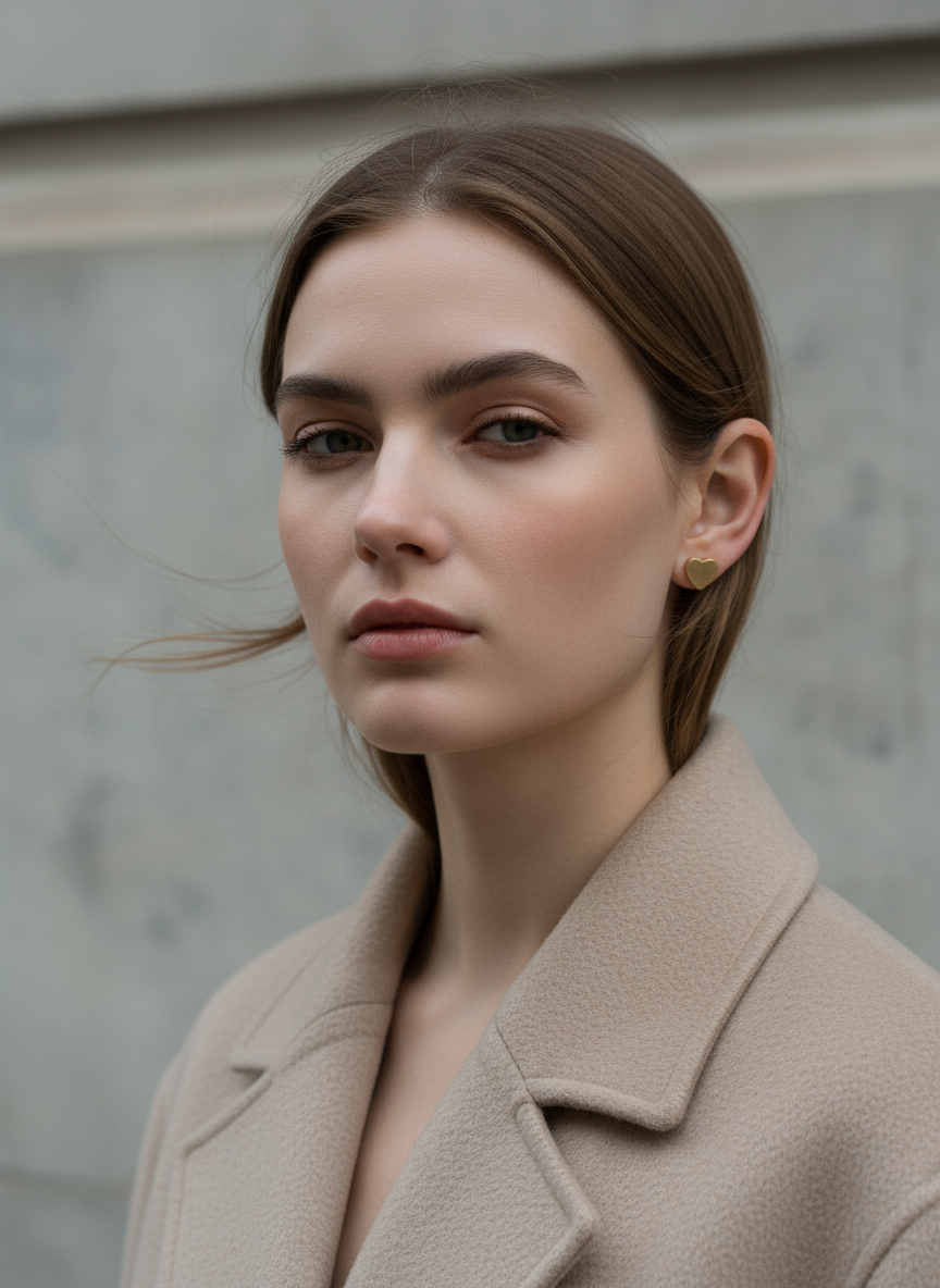 Mini Heart Earrings – Μίνι καρφωτά σκουλαρίκια καρδιά από επίχρυσο ατσάλι – So Cute by Dimi