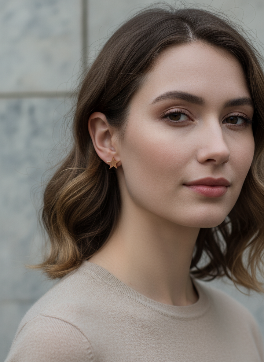 Mini Star Earrings – Μίνι σκουλαρίκια αστέρι από επίχρυσο ατσάλι – So Cute by Dimi