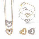 Swan Love ατσάλινα κοσμήματα με δύο κύκνους σε σχήμα καρδιάς με ζιργκόν – σε χρυσό & ασημί– So Cute by Dimi