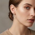 Ατσάλινα σκουλαρίκια τετράφυλλο Clover Glow 2,5 εκ. – So Cute by Dimi