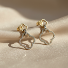 Ατσάλινα σκουλαρίκια τετράφυλλο Clover Glow 2,5 εκ. – So Cute by Dimi