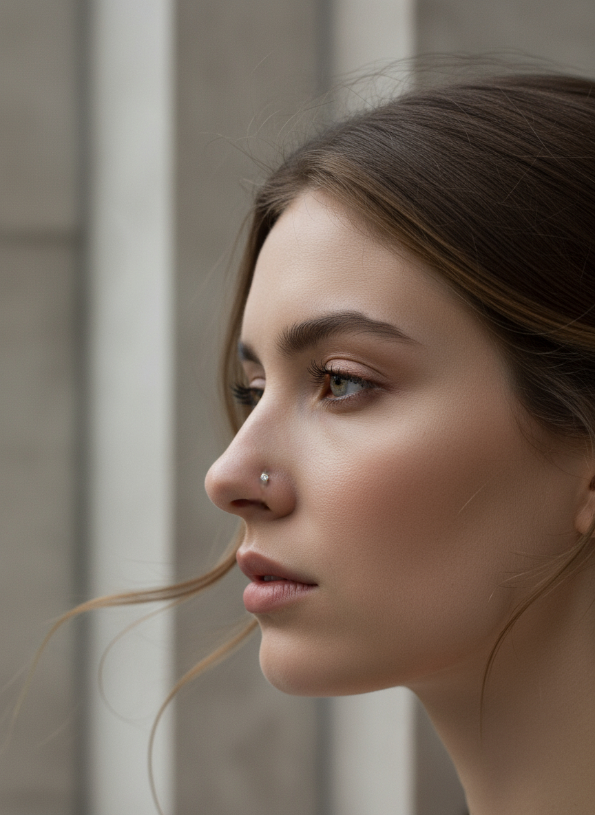 Crystal Nose Stud – Σκουλαρίκι μύτης από επίχρυσο χειρουργικό ατσάλι με κρύσταλλο – So Cute by Dimi