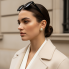 Σκουλαρίκια με πέρλα και στρας σε χρυσό φινίρισμα – Halo Glow Earrings So Cute by Dimi.