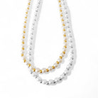 Basic κολιέ με γυάλινες πέρλες και μεταλλικές χάντρες – So Cute by Dimi