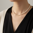 Basic κολιέ με γυάλινες πέρλες και μεταλλικές χάντρες – So Cute by Dimi