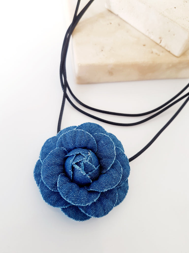 Denim corsage choker - So Cute by Dimi