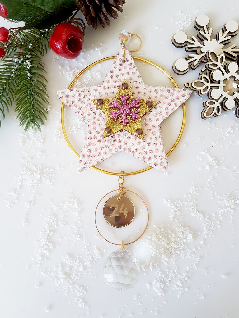 Merry & Pink Κρεμαστό γούρι Αστέρι με κρύσταλλα - So Cute by Dimi