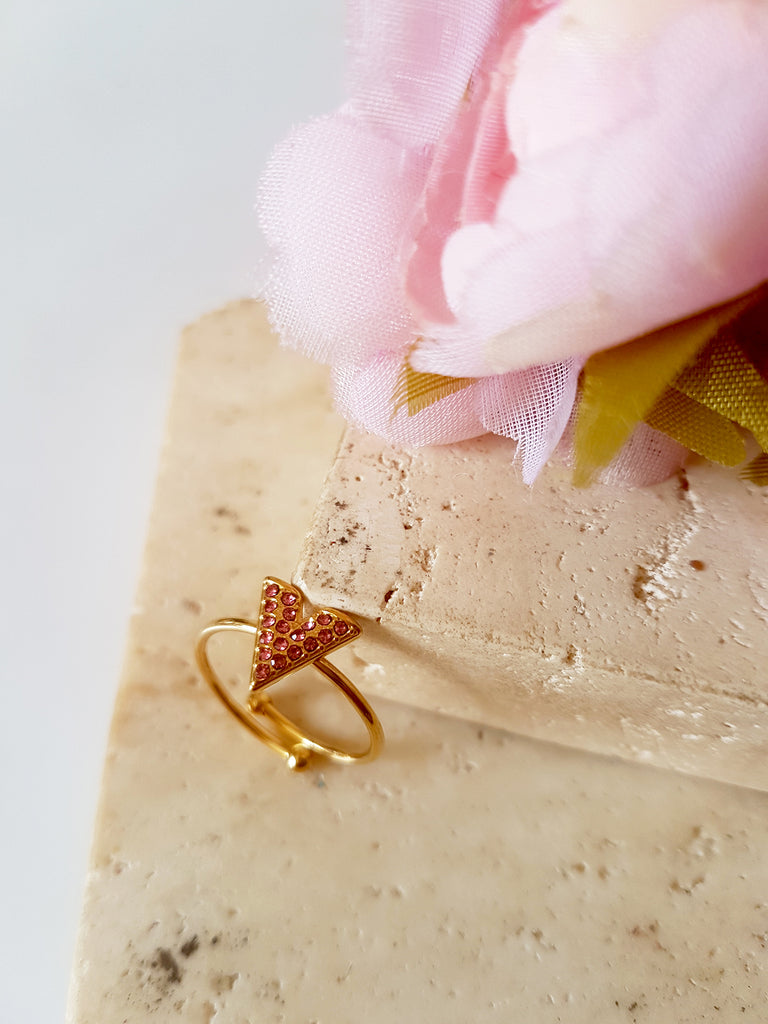 Pink V ring - So Cute by Dimi