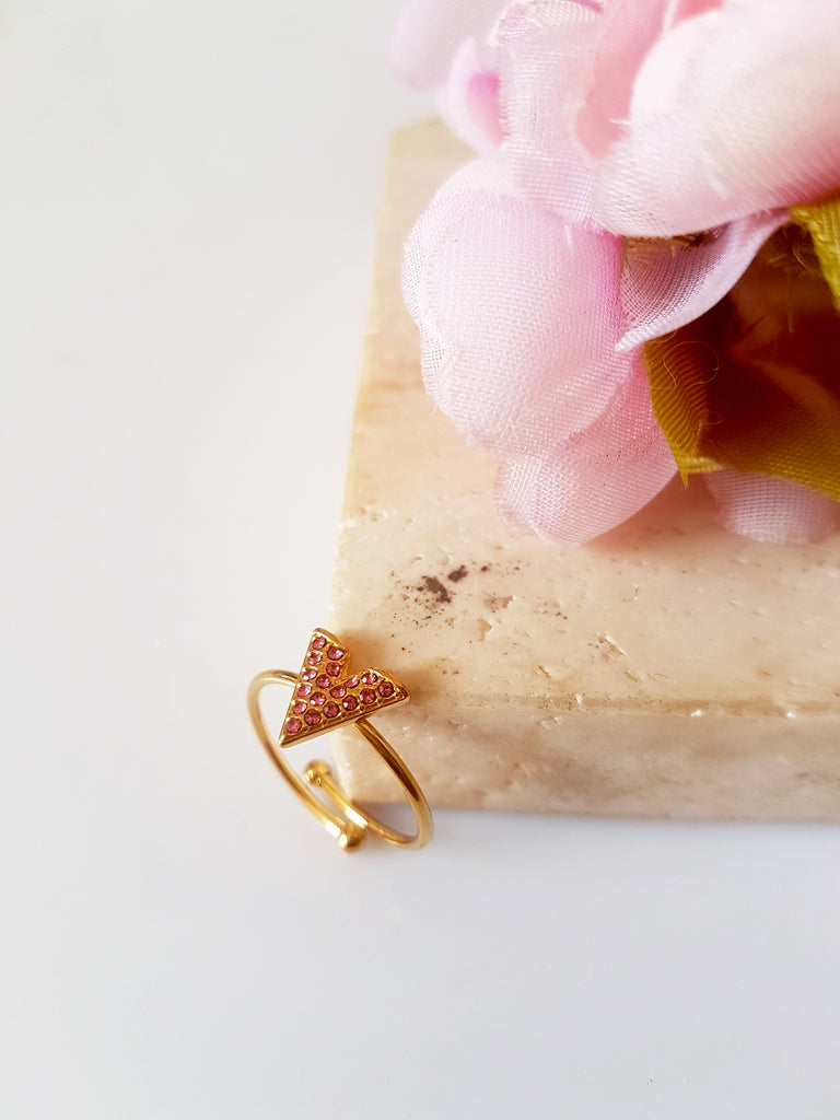 Pink V ring - So Cute by Dimi
