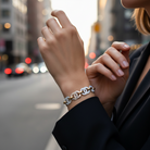 Bicolor bracelet με χρυσά κρικάκια και ασημί interlinked στοιχεία – So Cute by Dimi