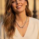 Κολιέ “Power Lock” με Αλυσίδα & Ζιργκόν - So Cute by Dimi