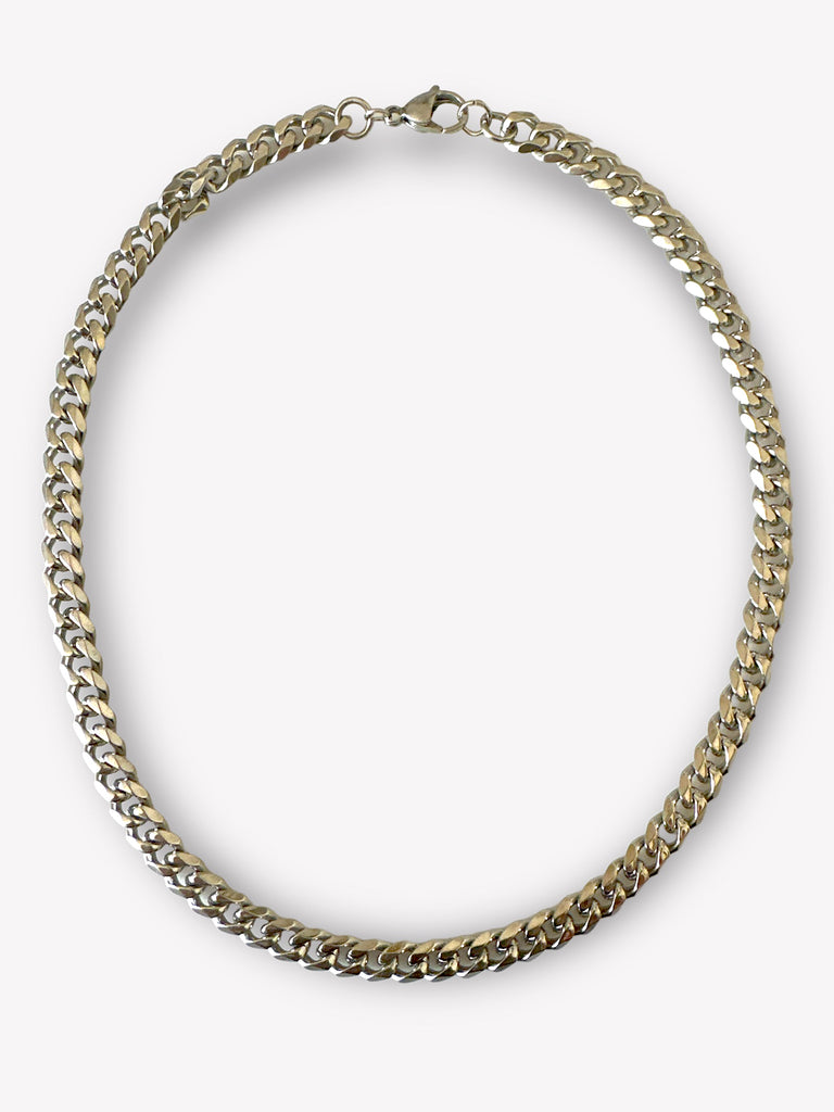 Unisex ατσάλινη αλυσίδα λαιμού 40cm 9x7mm - So Cute by Dimi