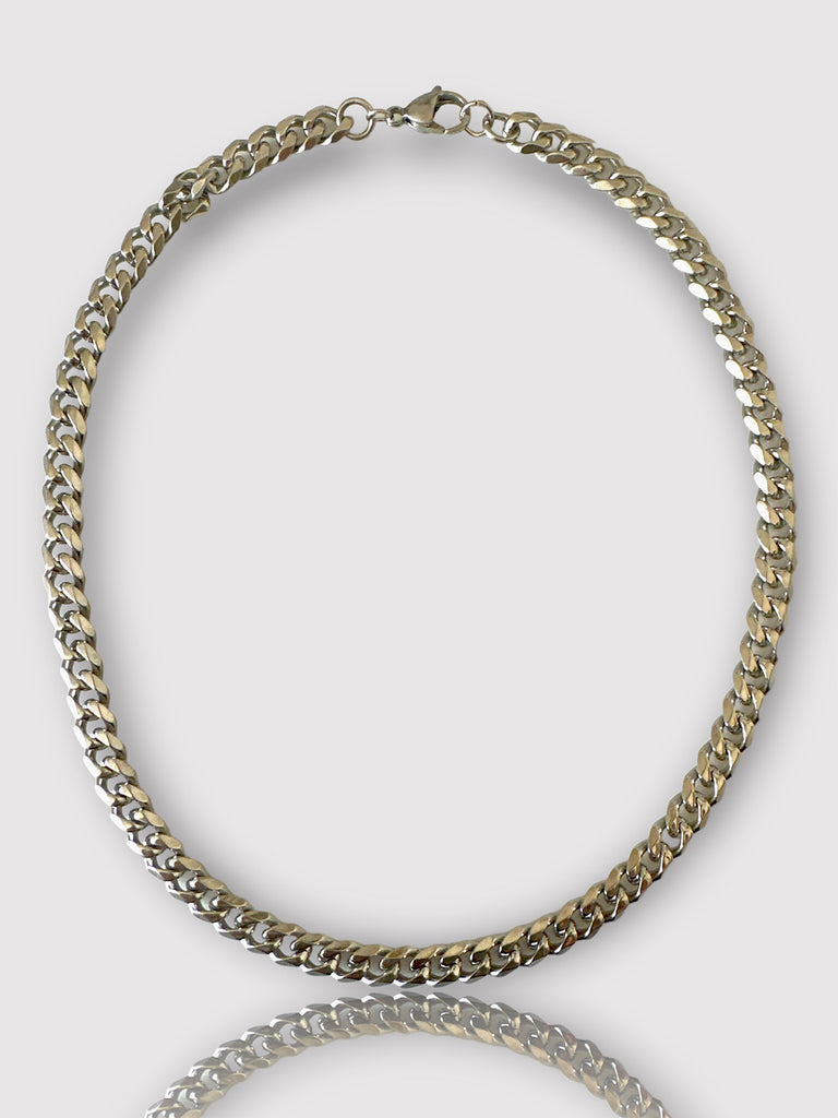 Unisex ατσάλινη αλυσίδα λαιμού 40cm 9x7mm - So Cute by Dimi