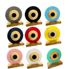 Επιτραπέζιο γούρι μάτι από πλεξιγκλάς σε 9 χρώματα με χρυσό καθρέφτη και ξύλινη βάση – So Cute by Dimi