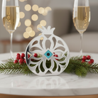 Γούρι 2026 Ρόδι με Μάτι από plexiglass ασημί καθρέφτη – So Cute by Dimi