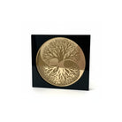 Yin Yang Tree γούρι, επιτραπέζιο χειροποίητο ξύλο & χρυσό plexiglass με Δέντρο Ζωής – So Cute by Dimi