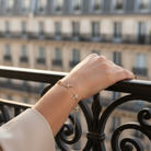 Ατσάλινο βραχιόλι με σταυρούς ζιργκόν σε χρυσό – So Cute by Dimi