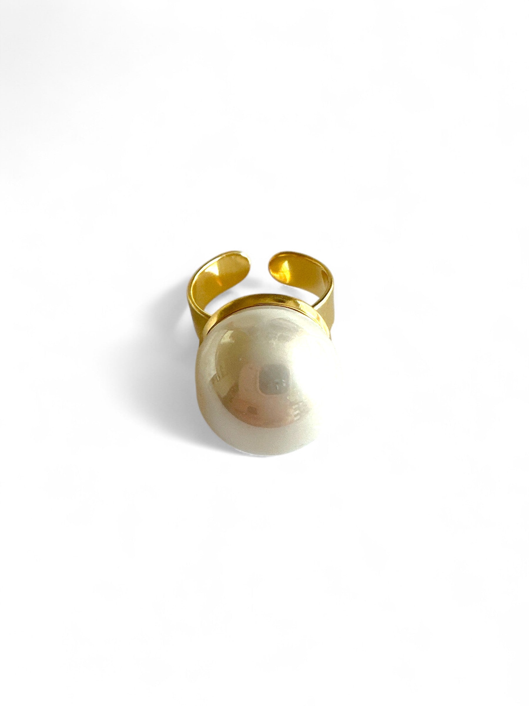 Pearl Dome Ring – Ατσάλινο Δαχτυλίδι με Μεγάλη Πέρλα | So Cute by Dimi
