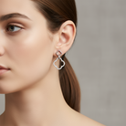 Ατσάλινα σκουλαρίκια τετράφυλλο Clover Glow 2,5 εκ. – So Cute by Dimi