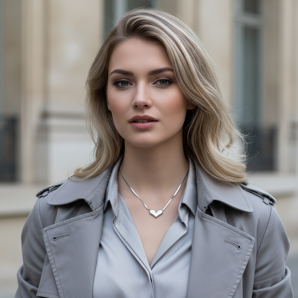 Κολιέ Urban Heart από ανοξείδωτο ατσάλι σε snake chain με καρδιά, χρυσό/ασημί – minimal fashion jewelry – So Cute by Dimi