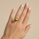 Ball Ring Mini 15mm – Ατσάλινο ρυθμιζόμενο δαχτυλίδι με μικρή μπίλια