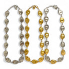 Eira Necklace – Ατσάλινο Κολιέ με Ανάγλυφες Χάντρες σε Χρυσό, Ασημί & Δίχρωμο | So Cute by Dimi