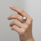 Ball Ring Mini 15mm – Ατσάλινο ρυθμιζόμενο δαχτυλίδι με μικρή μπίλια