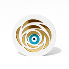 Petal Eye γούρι, επιτραπέζιο χειροποίητο plexiglass με μάτι & χρυσά πέταλα σε μαύρο ή λευκό – So Cute by Dimi