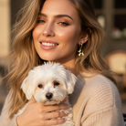 Σκουλαρίκια από ατσάλι σε σχήμα balloon dog με strass, σε χρυσό και ασημί – So Cute by Dimi