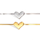 Βραχιόλι από ατσάλι με διπλωμένη καρδιά – Folded Heart by So Cute