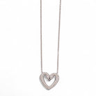 Ατσάλινο κολιέ με δύο κύκνους σε σχήμα καρδιάς και ζιργκόν – So Cute by Dimi