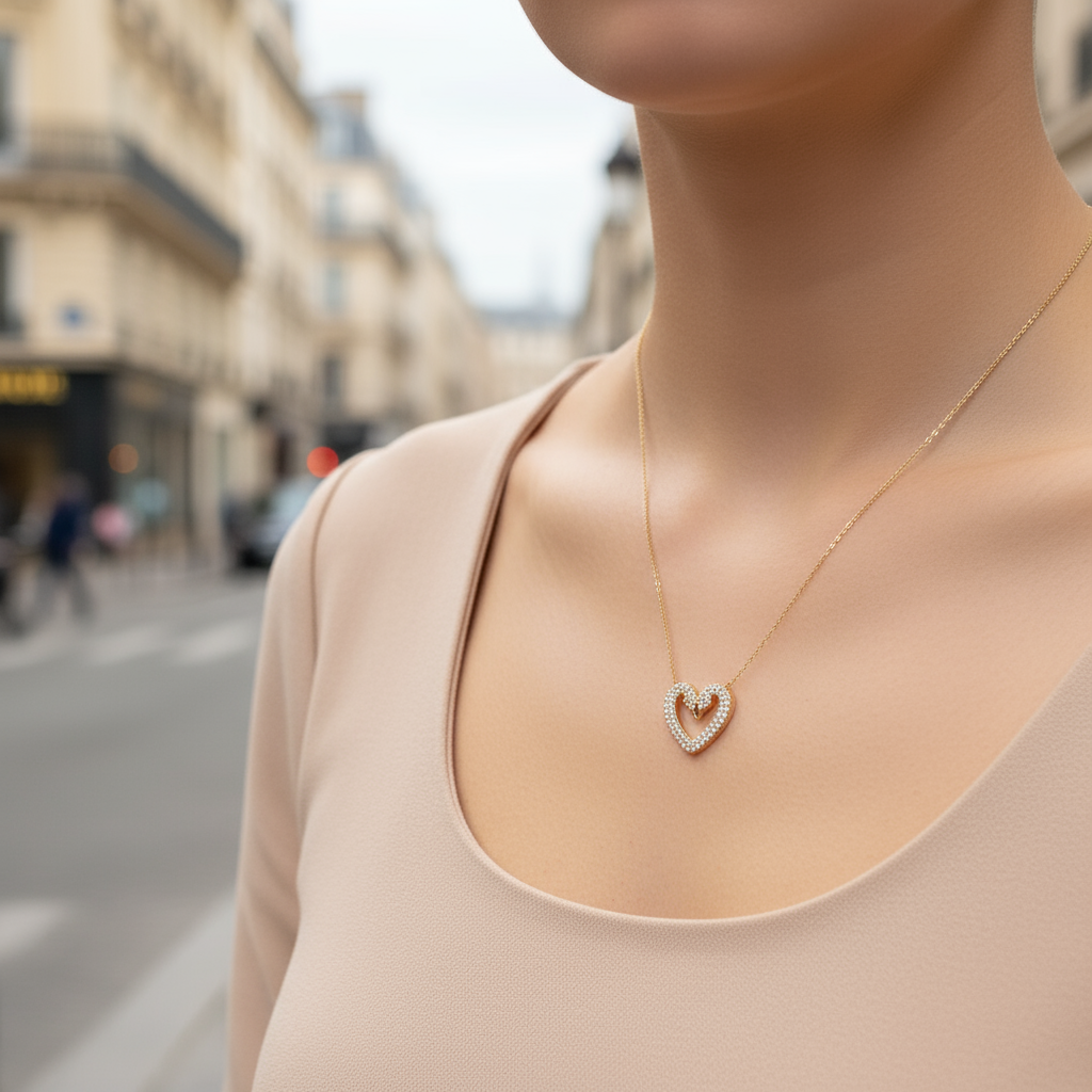 Swan Love Necklace – Κολιέ με κύκνους και καρδιά από ζιργκόν σε χρυσό ή ασημί | So Cute by Dimi