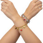 ⚡🚚 Βραχιόλι “Sacred Hearts” με Κρεμαστά Μοτίφ - So Cute by Dimi