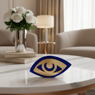 Γούρι επιτραπέζιο μάτι plexiglass καθρέφτης σε χρυσό και μπλε με ασυμμετρίες – So Cute by Dimi