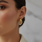 Twist Harmony – Ατσάλινα Σκουλαρίκια Κρίκοι με Κόμπους - So Cute by Dimi