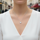 Ατσάλινο Κολιέ με Μίνι Καρδιά Ζιργκόν - So Cute by Dimi