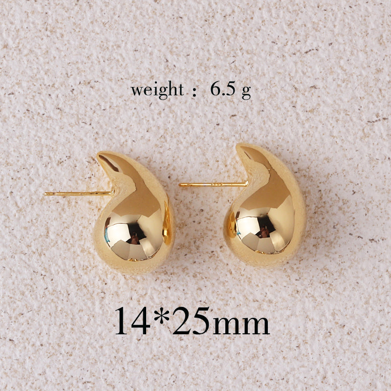 Μεταλλικά σκουλαρίκια σταγόνα σε 4 μεγέθη - προπαραγγελία - So Cute by Dimi