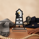 Διακοσμητικός φάρος από plexiglass καθρέφτη και μαύρο ακρυλικό σε acrylic βάση, So Cute by Dimi