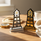 Διακοσμητικός φάρος από plexiglass καθρέφτη και μαύρο ακρυλικό σε acrylic βάση, So Cute by Dimi