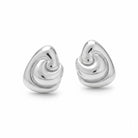 Ατσάλινα σκουλαρίκια Abstract Swirl σε χρυσό, ασημί και διχρωμία