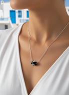 Κολιέ με γυάλινη χάντρα μάτι από ατσάλι – So Cute by Dimi