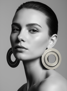 Gemma Earrings – Χειροποίητα ανάγλυφα σκουλαρίκια κύκλος από πλέξιγκλας – So Cute by Dimi