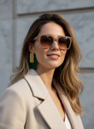 Alessandra earrings plexiglass τετράγωνα σκουλαρίκια με stone effect – So Cute by Dimi