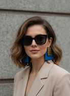 Alessandra earrings plexiglass τετράγωνα σκουλαρίκια με stone effect – So Cute by Dimi