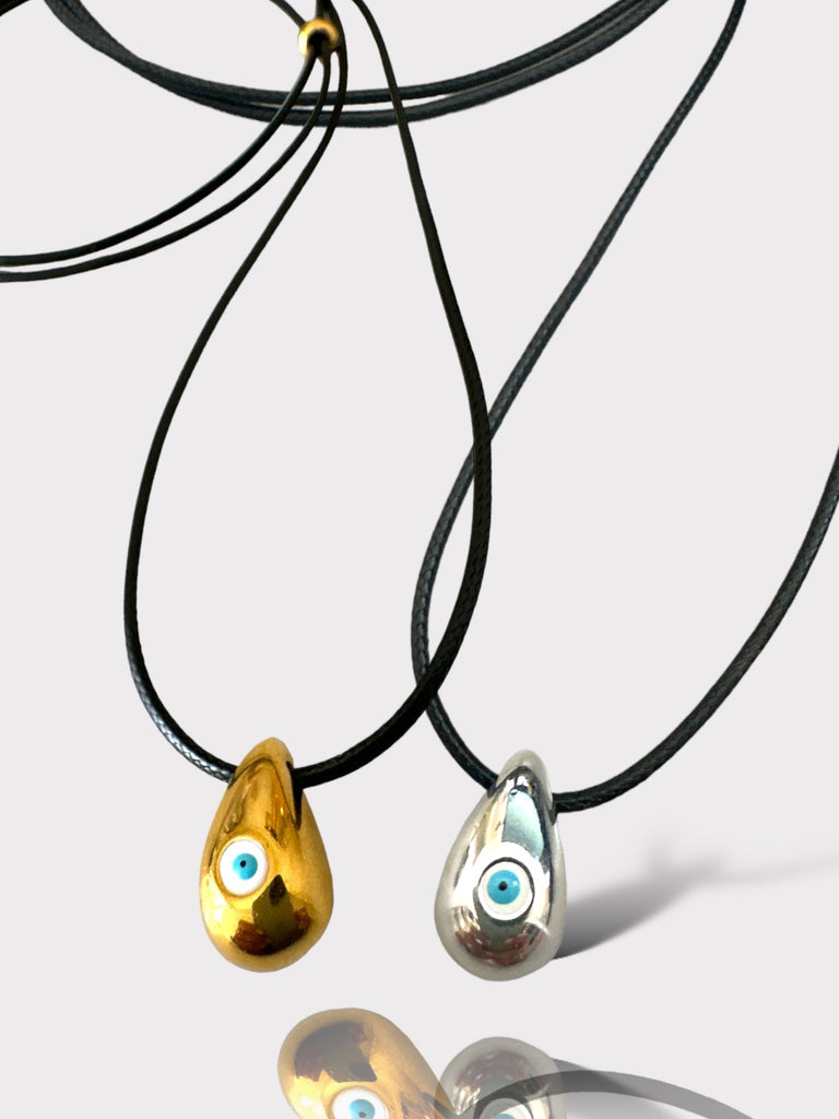 WATER DROP CORD NECKLACE
