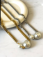 PEARLS STEEL NECKLACE - So Cute by Dimi