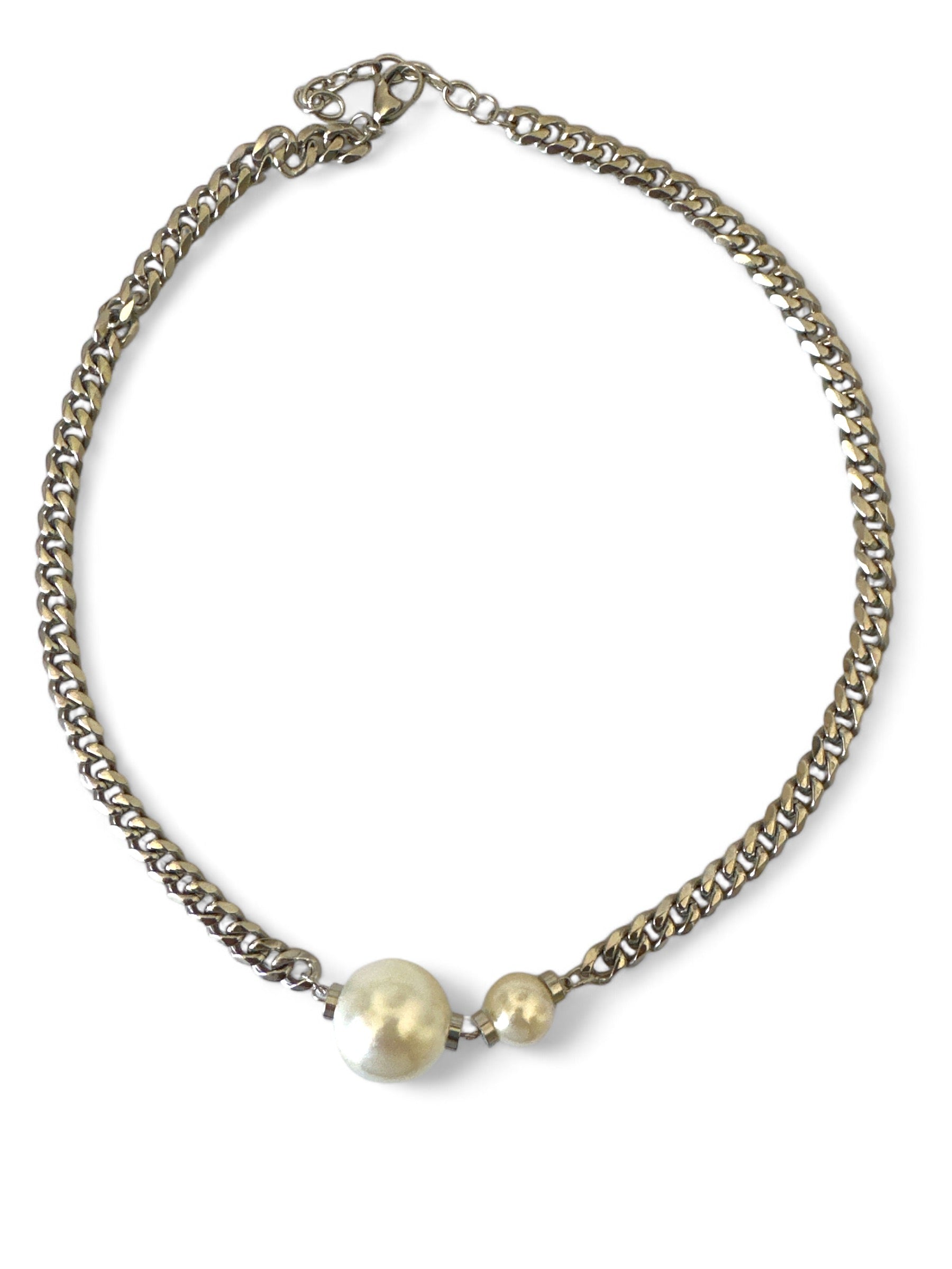 PEARLS STEEL NECKLACE - So Cute by Dimi