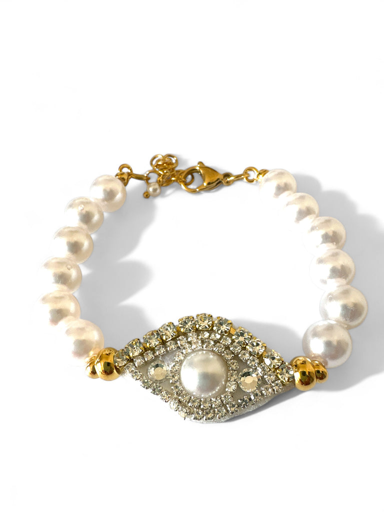 TIFFANY EYE PEARLS BRACELET - So Cute by Dimi