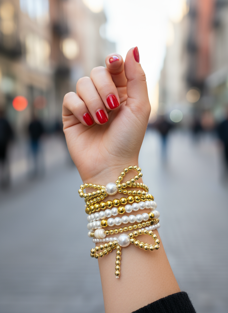 Χειροποίητα βραχιόλια με χάντρες αιματίτη και πέρλες – So Cute by Dimi