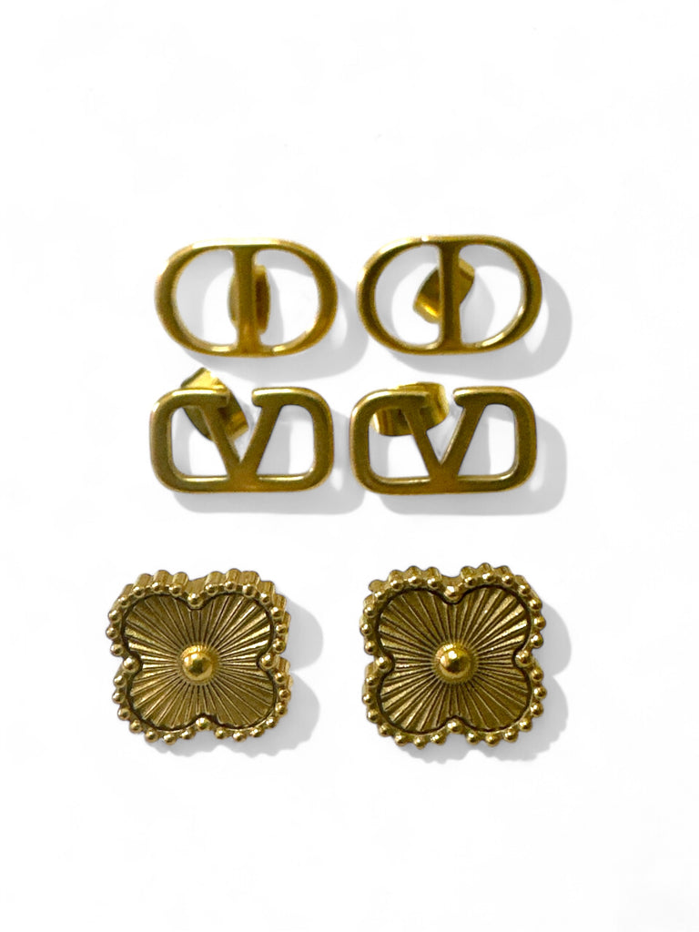 FOUR LEAF STUD EARRINGS